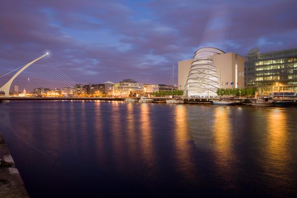 Convention Centre Dublin and Samuel Beckett Bridge
