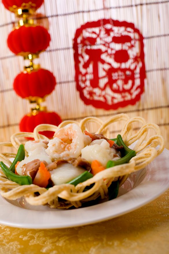 SkyCity Marriott - Man Ho Chinese Restaurant - Chinese New Year Dishes - Sauteed Prawns and Scallops with Fungus