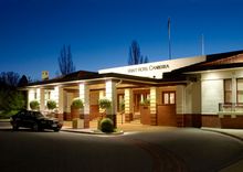Entrance at night