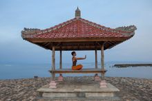 Yoga by the beach at Club Med Bali 