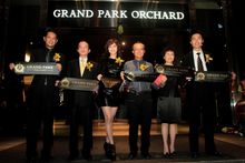 VIPs at the ribbon cutting ceremony of Grand Park Orchard