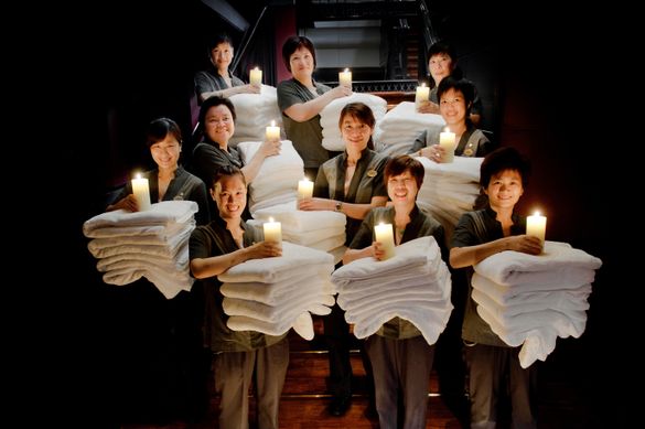 Chambermaids of chamber participate in Earth Hour at The Langham, Hong Kong