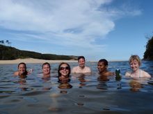 Swimming in Wattamolla lagoon, Royal National Park