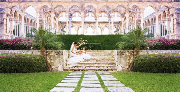 An intimate wedding may be held against the backdrop of the resort’s signature Versailles Gardens
