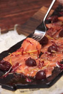 Photo3_Salmon with Amarena Cherry and Lemon