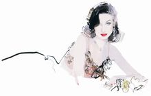 Illustration of Dita von Teese by David Downton