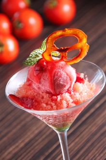 Strawberry and Tomato Granita