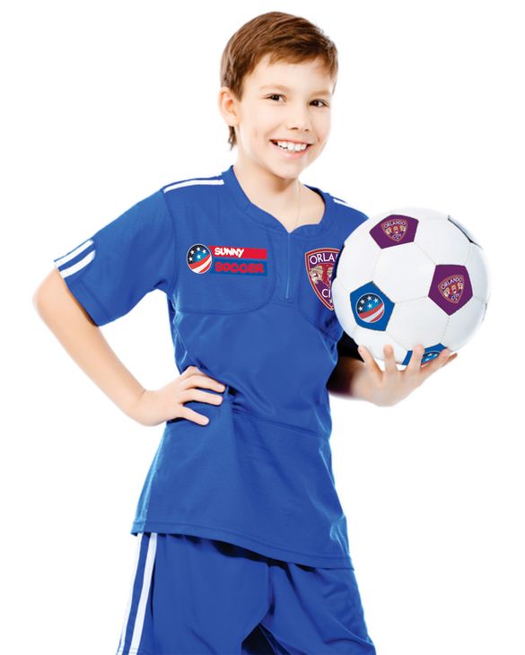 Sunny Soccer Kid With Ball