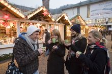 Einkaufen und Aufwärmen