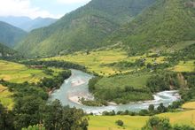 Punakha valley in Bhutan