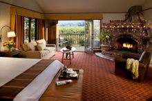 View from fireplace room at Harvest Inn in St. Helena