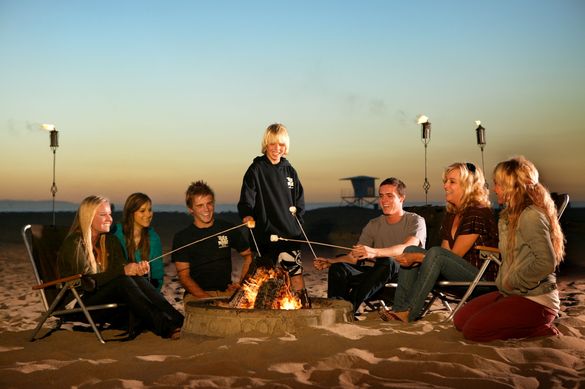 Beach Bonfires in Huntington Beach