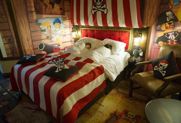 The Pirate room at LEGOLAND California Hotel is one of just three themed rooms guests can choose from at the 250 room Hotel open
