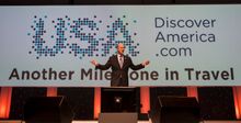 Jim Evans, CEO of Brand USA, at Monday's luncheon.