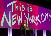 George Fertitta, CEO of NYC & Company, welcomed delegates to a festive lunch event on Tuesday, sponsored by NYC & Company and Th