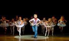 Billy Elliot - Kaine Ward (Billy) and the Ballet Girls Photo by Alastair Muir