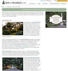 BedandBreakfast.com Innkeeper Guide to Savannah
