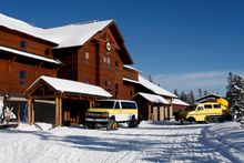 The Frosty Fun at Old Faithful package includes roundtrip snowcoach transportation. 