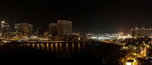 Seven additional hotels joined Sands China’s properties in turning off the lights of their exterior facades for one hour on Tues