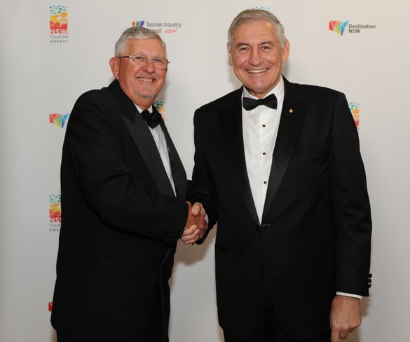 Ken Corbett, Tourism Industry Council NSW and NSW Minister for Tourism and Major Events, George Souris 