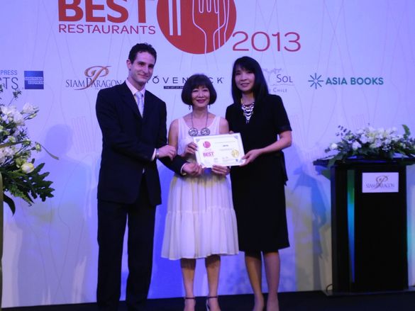 Photo (left to right): Dario Manghi, Assistant Food & Beverage Manager, The Sukosol; Naphalai Areesorn, Editor in Chief, Thailan