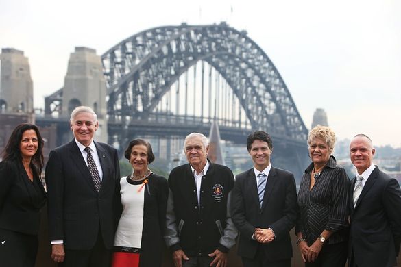 Pictured left to right: Hetti Perkins, Minister for Tourism and Major Events, George Souris, NSW Governor, Her Excellency Profes