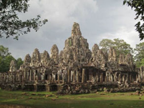   The majestic Bayon temple at Angkor
