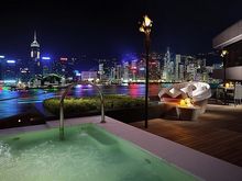 InterContinental Hong Kong Terrace Suite with evening harbourview