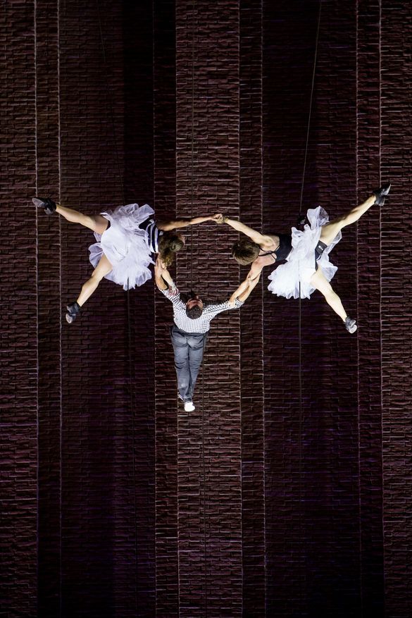 Photo caption: Venetian Carnevale kicked off Thursday at The Venetian Macao lagoon. Bandaloop performances are just one of the m