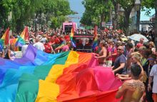 Flag In Key West Pride Parade