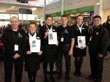 Hospitality Students from Queenstown Resort College and New Zealand Les Clefs d’Or Members welcome delegates to the 60th UICH Co