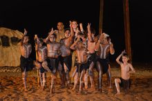 Stanley launch - Lightning Ridge Central School Aboriginal Boys Dance Group