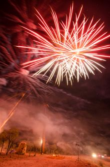 Fireworks at the launch of Stanley