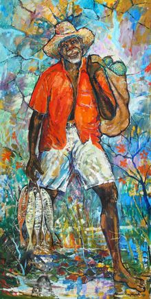 Praslin’s Only Painter Showcased At Raffles Praslin Seychelles