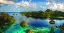 West Papua Discoverer bay and islands