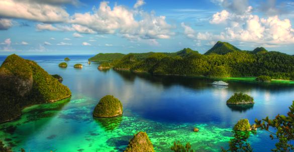 West Papua Discoverer bay and islands