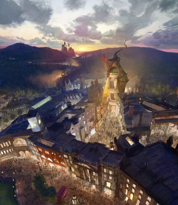 The Wizarding World of HarryPotter - Diagon Alley Rendering