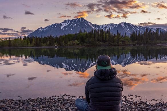 Sunset at Kathleen Lake-Yukon