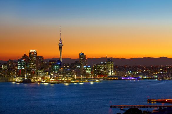 Sunset over Auckland - McLennan.