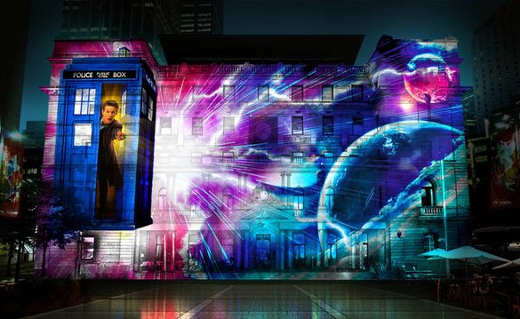 Doctor Who 50th anniversary lights up Customs House, Vivid Sydney