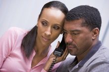Man & Woman On Phone