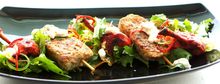 Chicken wings and seafood kofta
