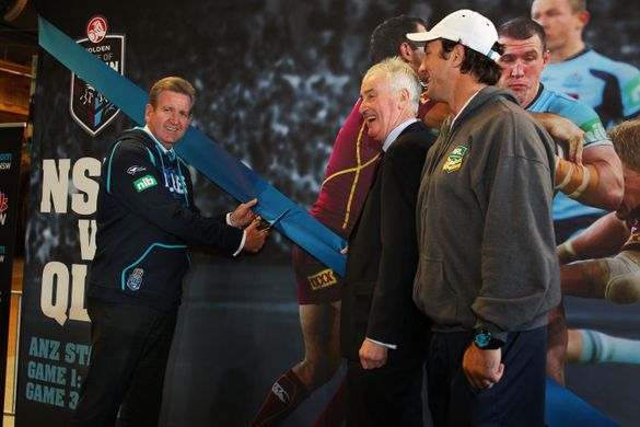 NSW Premier Barry O\'Farrell launches NSW Blues State of Origin Campaign at Central Station