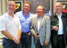 (l-r)  Struan Robertson,SpiceRoads; Richard Cunningham, Active Travel; Pongsak  Kanittanon TAT; Mike Smith, Helen Wong Tours