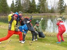 Kids and Dads Have Fun at Kananaskis Country Golf Course