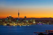 Sunset over Auckland - McLennan.
