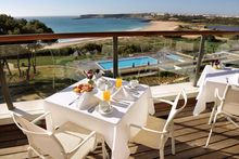 Breakfast at O Terraco overlooking pool and Martinhal Bay