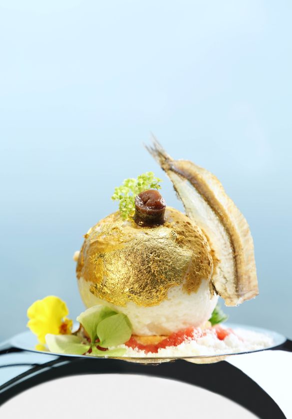 Golden Mozarella Sphere 