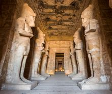 Inside the Great Temple at Abu Simbel, Egypt