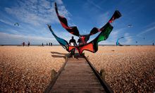 Kite Surfing At Greatstone, Kent